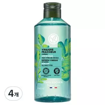 Лосьон-ополаскиватель Yves Rocher Refresh Vinegar with Moringa для всех типов волос и кожи головы, 400 мл, 4 шт.