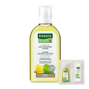 Лосьон Rausch Coltsfoot против перхоти 200 мл + Шампунь Swiss Herbal Care 27,5 мл + Кондиционер 27,5 мл, 1 шт.