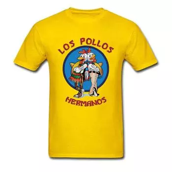 Los Pollos HerUnisexos Футболки Breaking Bad Print Streetwear Унисекс Унисекс Мода Чистый хлопок Короткие рукава Футболки Топы Одежда 2XL