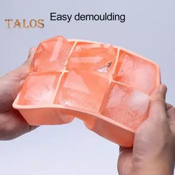 Лоток для формы для льда, 6 решеток, DIY, складной безопасный пищевой лоток для формы для льда, кухонные принадлежности трава зеленый