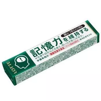 LOTTE Gum Жевательная резинка, которая не прилипает к зубам, сохраняющая память, 14 зеренФункциональный продукт питания, содержащий экстракт гинкго билоба. 1