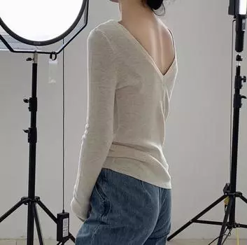 Louvre Early Autumn Korean Style Slim Fit Knitted Sweater for Women One Size