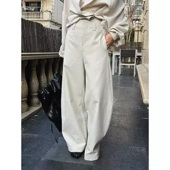 Louvre Parisian Chic High-Waist Slim Trousers for Women Large сливовый
