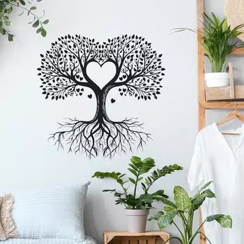 Love Branch Спальня Гостиная Крыльцо Домашнее Украшение Украшения Наклейка На Стену 30*60CM*2PCS/fun-b65