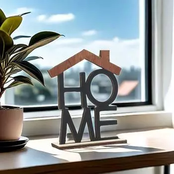 LOVE HOME украшение для рабочего стола с деревянной основой для домашнего офиса, гостиной, стола, центральная часть, полый орнамент с английской буквой, рождественский подарок чёрный
