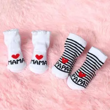 Love MAMA PAPA Детские носки для девочек и мальчиков, мягкие носки для новорожденных, теплые детские носки в полоску
