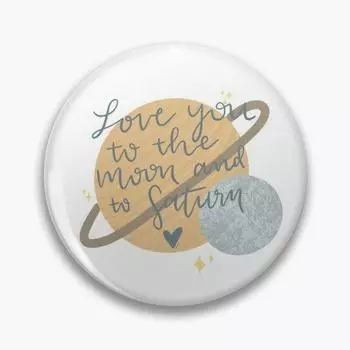 Love You To The Moon And To Saturn Folk мягкая булавка на пуговицах, креативный значок, забавный женский воротник, милый лацкан, подарок, шляпа, ювелирные изделия
