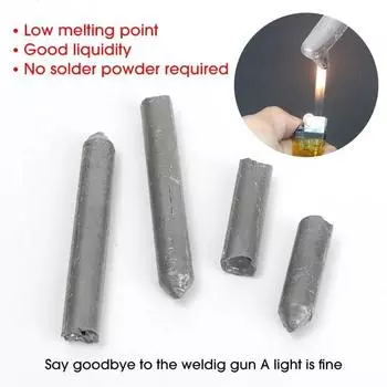 Low Temperature Easy Melt Welding Rods for Copper Iron Stainless Steel Soldering Aluminum Repairing Holes Solder Rod Agent Kits 3PCS