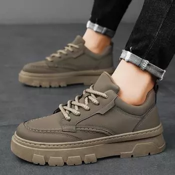 Low-top leather Martin trendy shoes men s sports and leisure shoes men s British style autumn tooling men s shoes 2024 new 39