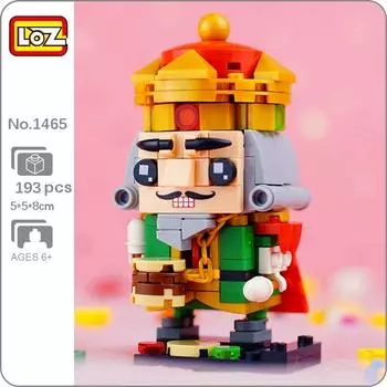 LOZ 1465 мультфильм сказки средневековье King Crown барабан 3D модель DIY мини-блоки кирпичи строительная игрушка без коробки