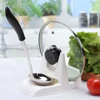 Ложка Крышка горшка Полка Кулинария Хранение Кухонный Декор Подставка для инструментов