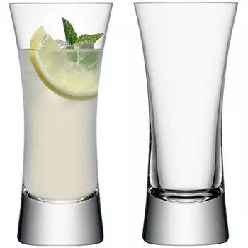 LSA International Moya Highball Glass Vases, 11.8 fl. oz., Clear, Set of 2
