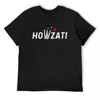 Любитель крикета Howzat Ball And Wicket от Cricket Fan Gifts T-Shirt Простая индивидуальная футболка для мужчин S белый