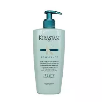 ЛУЧШИЙ) Премиальный шампунь Krastase Bang Force Architect Shampoo для восстановления поврежденных волос, 1 шт, 500 мл