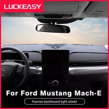 LUCKEASY для Ford Mustang Mach-E 2023, автомобильный противоскользящий коврик, чехол для приборной панели, защитный коврик для приборной панели, аксессуары для интерьера MA-GA24BLACK
