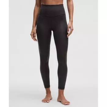 Lululemon Align High Rise Pant 25 Shimmer Luxe Shine Foil Print Black 2