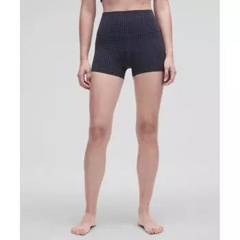 Lululemon Align High Rise Short 4 Micro Houndstooth Blue Multi 14/4