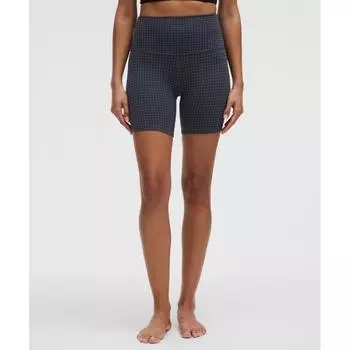 Lululemon Align High Rise Short 6 Micro Houndstooth Blue Multi 2/6