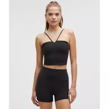 Lululemon Align StrAppy Deep V TAnk Top Light Support A B Cup BlAck 2