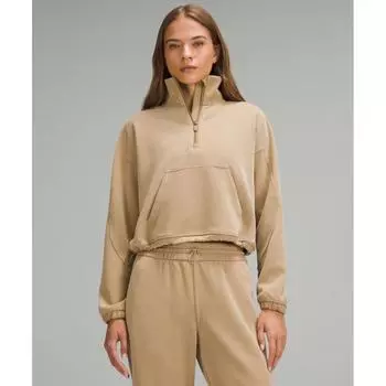Lululemon Brushed Softstreme Half Zip Filbert Tan 6