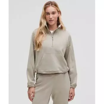Lululemon Brushed Softstreme Half Zip Riverstone 8