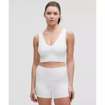 Lululemon Бюстгальтер AliGn V-образный вырез с легкой поддержкой Ddd G Cup Белый XL
