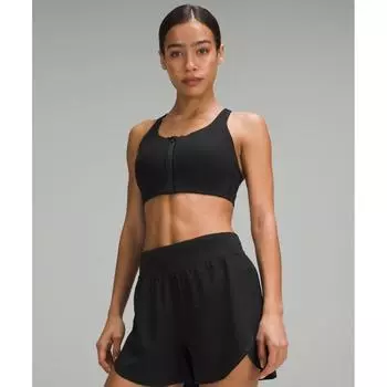 Lululemon Бюстгальтер EnerGy Zip Front с высокой поддержкой и чашками BG, черный 32D