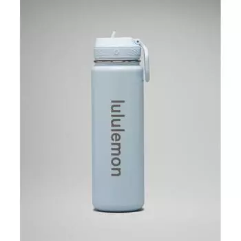 Lululemon Бутылка Back To Life Sport 24 унции с соломенной крышкой, пудрово-голубая ONE SIZE