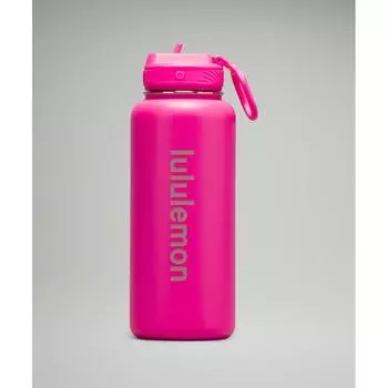 Lululemon Бутылка Back To Life Sport 32 унции с соломенной крышкой Pow Pink ONE SIZE