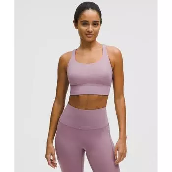 Lululemon Energy Longline Bra MeDium Support B D Cups lavenDer Lux 4