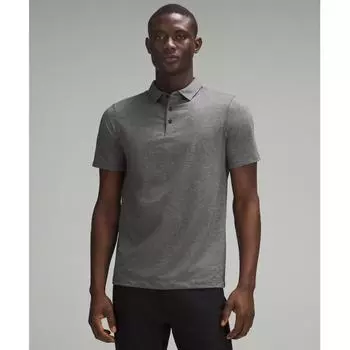 Lululemon Evolution Short Sleeve Polo Shirt Heathered Black XXL