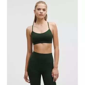Lululemon Flow Y BrA Nulu Light Support AC Cups rAforest Green 8