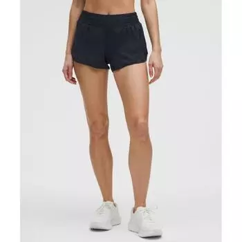 Lululemon Hotty Hot High Rise Linen Short 2.5 True Navy 8/2.5