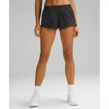Lululemon Hotty Hot Low Rise Lined Short 2.5 Black 0/2.5