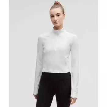 Lululemon It S Rulu укороченный полумолния обновленный белый XXXS