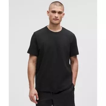 Lululemon Мягкая трикотажная рубашка с коротким рукавом, черная XXL