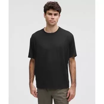Lululemon Рубашка с коротким рукавом Easyset Training, черная XXL