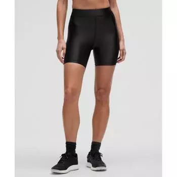 Lululemon Satin Shine High Rise Short 6 Black 8