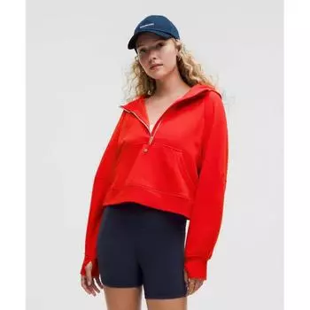 Lululemon Scuba Oversized Half Zip Hoodie Hot Heat XS/S