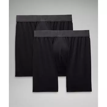 Lululemon Создан для перемещения Boxer 5 2 шт. в упаковке Черный Черный XXL/5