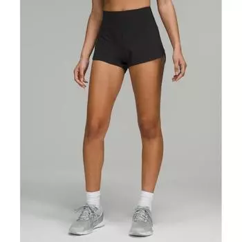 Lululemon Speed Up High Rise Linen Short 2.5 Черный 12/2.5