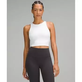 Lululemon Выровняйте топ с высоким воротом Light Support Белый 8