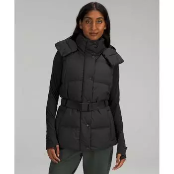 Lululemon Wunder Puff Belted Waist 600 Down Fill Vest Black 2