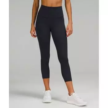Lululemon Wunder Train High Rise Crop 23 True Navy 6/23