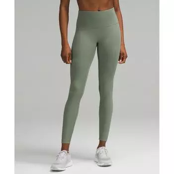 Lululemon Wunder Train High Rise Ribbed Tight 28 Grey Eucalyptus 2
