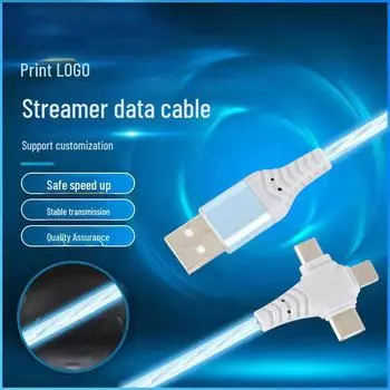 Luminous 3-in-1 Data Cable for Android, Type-C, and Apple Devices 1m Three-in-One