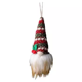 Luminous Faceless Doll Christmas Tree Pendant Creative Dwarf Plush Doll Window Display Christmas Decorations One Size