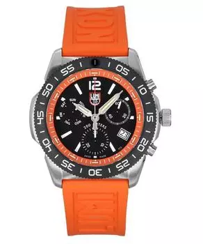 Luminox Pacific Diver Chronograph с каучуковым ремешком и черным циферблатом, кварцевые часы XS.3149 200M, мужские часы