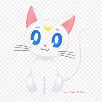 Luna Sailor Moon Drops Artemis железные нашивки для одежды, наклейки с аппликациями на одежду, термочувствительная нашивка на заказ