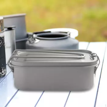 Ланч-бокс Bento Хранение еды Легко моется Посуда для приготовления пищи на открытом воздухе Кемпинг Еда для 1 Handle